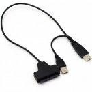 High Speed Dual USB 2.0 - 2.5" SATA Hard Disk Drive Adapter w/UASP
