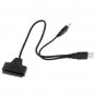 High Speed Dual USB 2.0 - 2.5" SATA Hard Disk Drive Adapter w/UASP