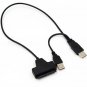 High Speed Dual USB 2.0 - 2.5" SATA Hard Disk Drive Adapter w/UASP