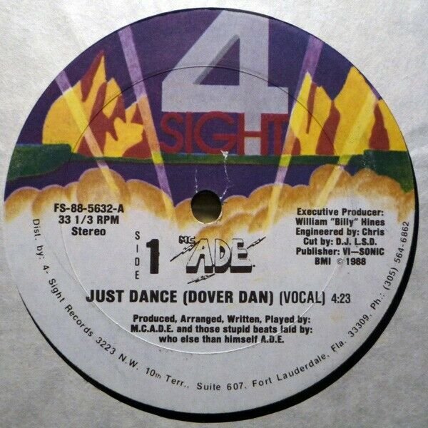 MC ADE &acirc;��&acirc;�� Just Dance (Dover Dan) 12" Vinyl Maxi 1988