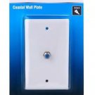 CE Tech Coaxial Wall Plate White 191 100 Home Office Standard Cable