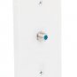 CE Tech Coaxial Wall Plate White 191 100 Home Office Standard Cable