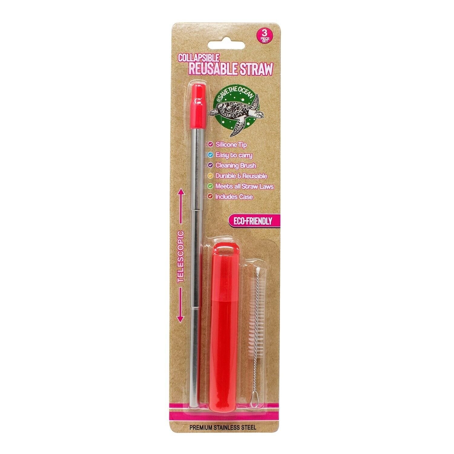 Eco Friendly Collapsible Reusable Straws Joe Trend NEW