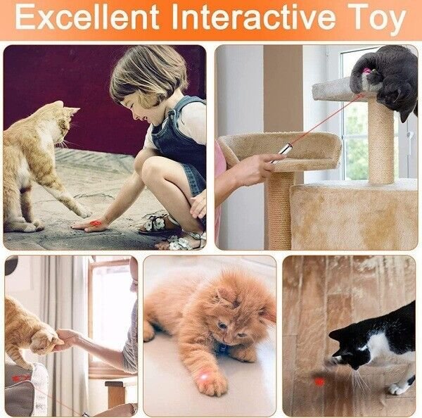 Cat Laser Toy Laser Pointer Rechargeable Cat USB Light Kitten Mice Interactive