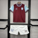 West Ham United Home 24/25 Kids Kit Soccer Football Futbol Shirt Jersey