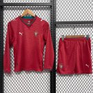 Portugal Home Long Sleeve 2026 Kids Jersey