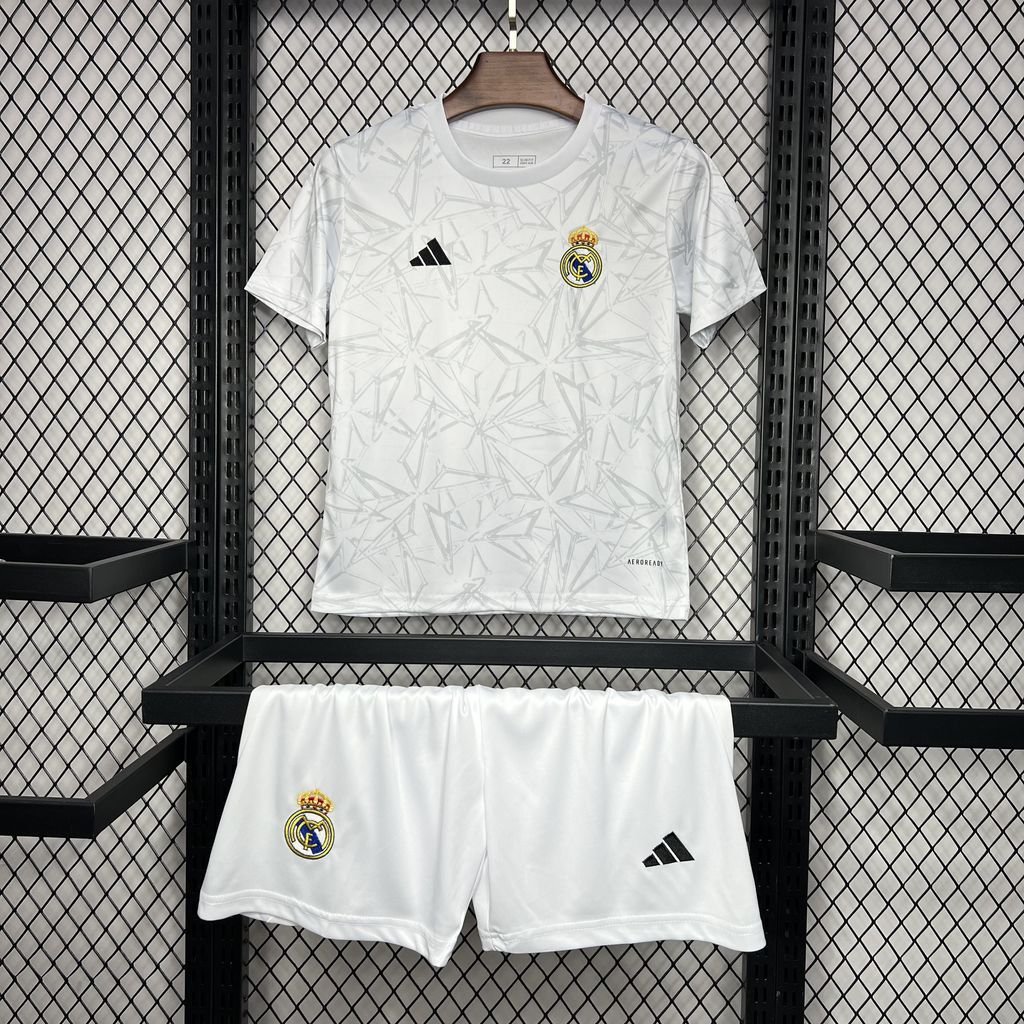 Real Madrid Pre-match training 24/25  Kids Kit Soccer Football Futbol Shirt Jersey