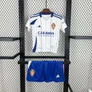 Real Zaragoza Home 24/25 Kids Kit Soccer Football Futbol Shirt Jersey
