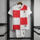 Croatia Home 2024  Kids Kit Soccer Football Futbol Shirt Jersey