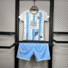 Malaga Home 24/25  Kids Kit Soccer Football Futbol Shirt Jersey