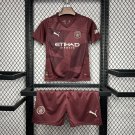Manchester City Third Away 24/25  Kids Soccer Footbal Futbol Kit