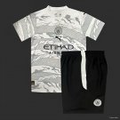 Manchester City White 24/25 Kids Kit Soccer Football Futbol Shirt Jersey