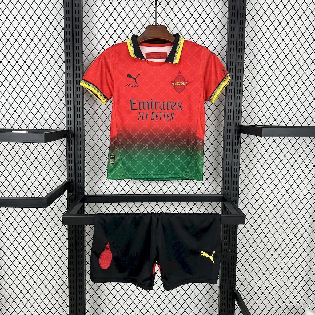 AC Milan Co-Branded Red Edition 25/26 Kids Jersey