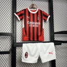 AC Milan Home 24/25  Kids Kit Soccer Football Futbol Shirt Jersey