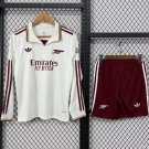 Arsenal Third White Long Sleeve 25/26 Kids Jersey