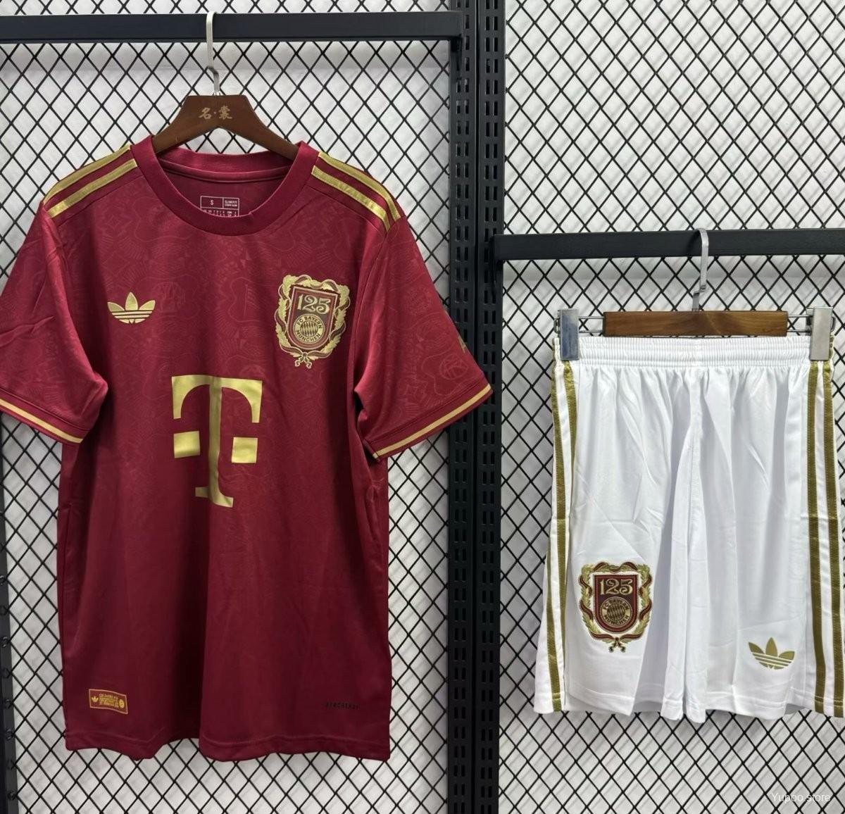 Bayern Munich 125th Anniversary Wine 25/26 Kids Jersey