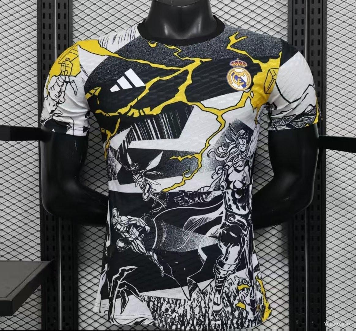 Real Madrid Avengers White Pre-Match 25/26 Player Jersey