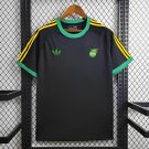 Jamaica Adicolor Classics 3 Stripes Black T-Shirt 2024 Soccer Football Jersey