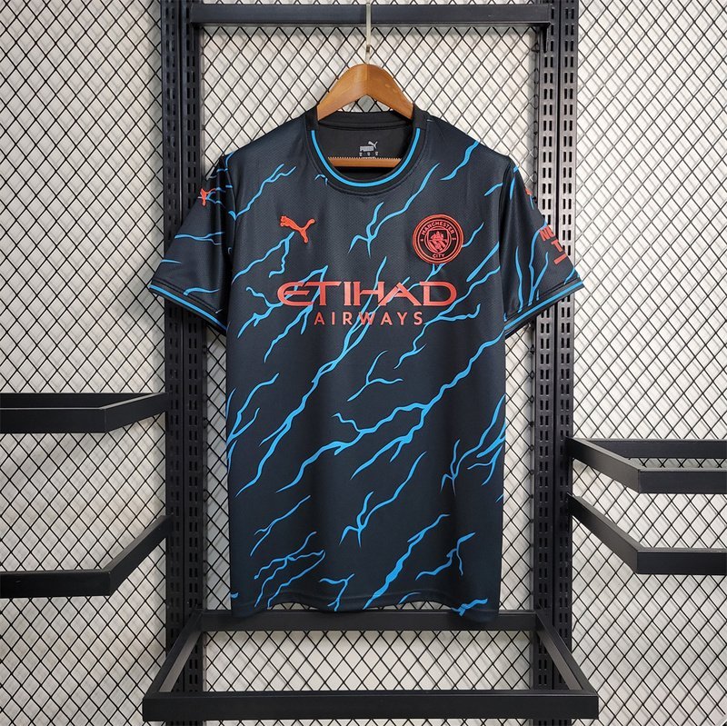 Manchester City 23/24 Blue Flame Training Jersey Shirt Kit  Soccer Futbol Football Jersey