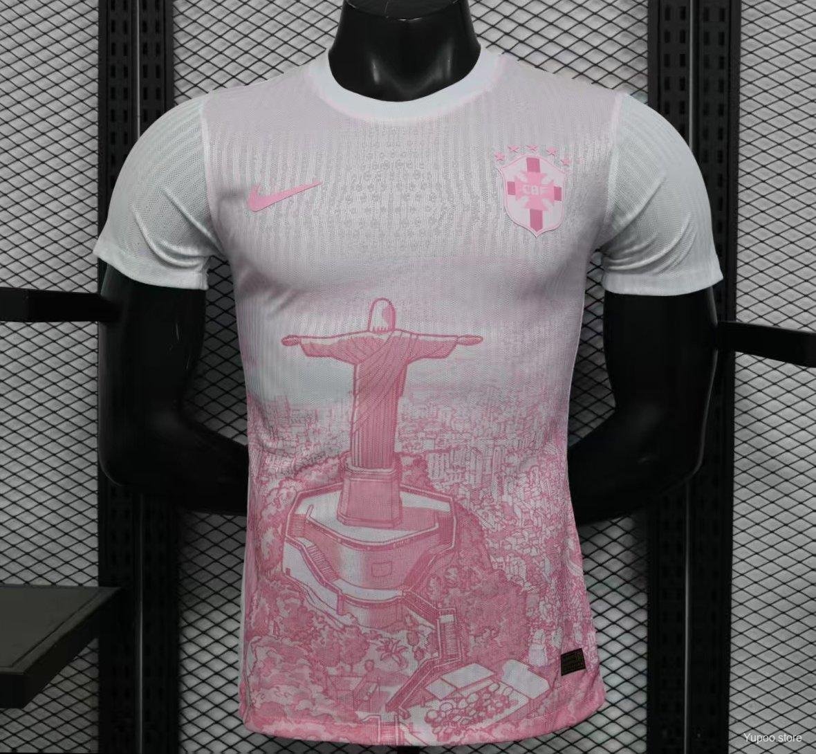 Brazil Special Edition White with Christ the Redeemer 2026 Player Jersey