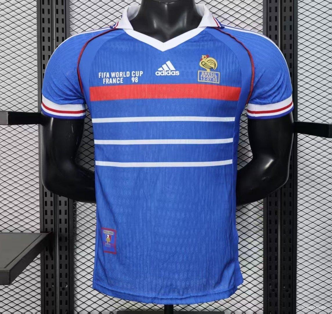 France Home 1998 Retro Player Jersey