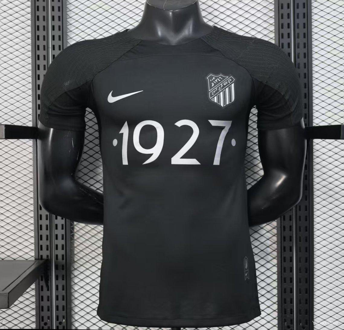 Al-Ahli Black Champion With Silver Sponsor 25/26 Player Jersey