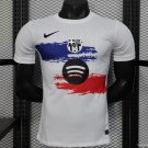 Barcelona White with Blue and Red Brush Stroke 25/26 Player Jersey