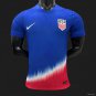 USA Blue_Red Special 2024 Player Authentic Soccer Football Futbol Jersey Kit