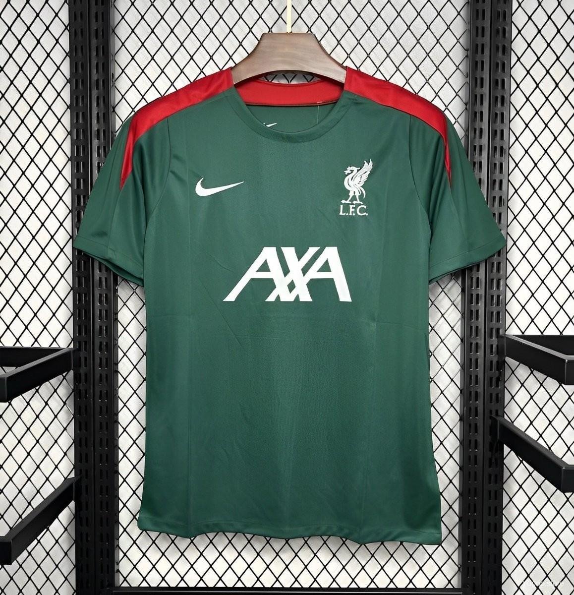 Liverpool Dark Green Pre-match 24/25 Adult Soccer Football Futbol Jersey