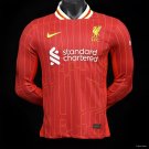 Liverpool Home Long Sleeve 24/25 Long Sleeves Player Authentic Soccer Football Futbol Jersey Kit