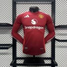 Manchester United Home 24/25 Long Sleeves Player Authentic Soccer Football Futbol Jersey Kit