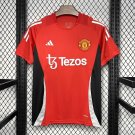 Manchester United Red Pre-match Training 24/25 Adult Football Futbol Soccer Jersey