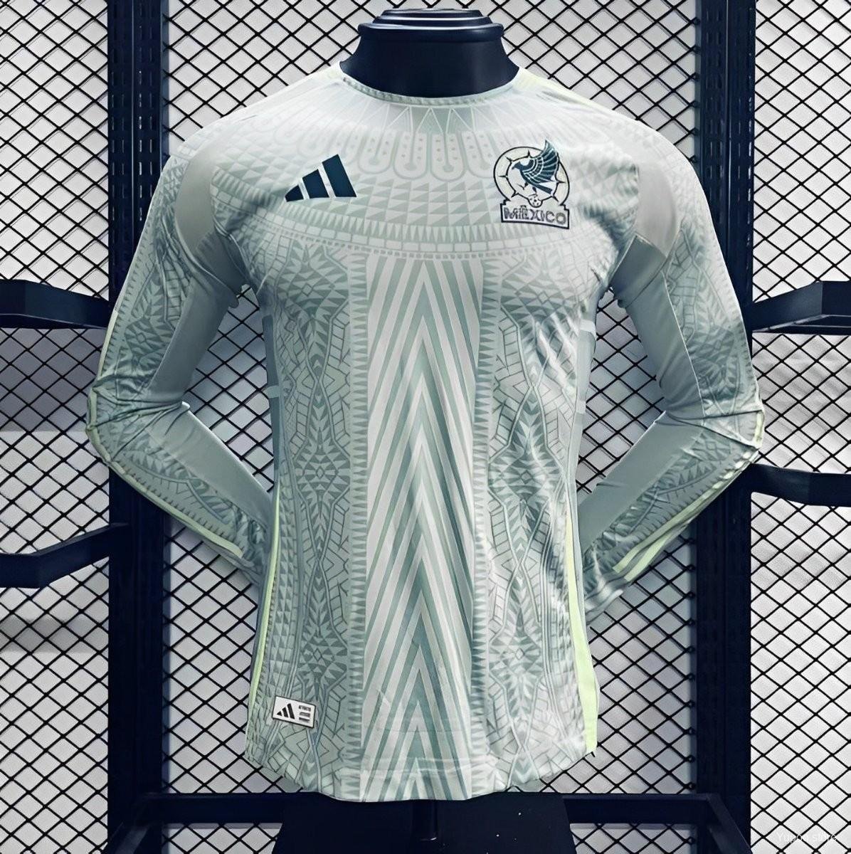 Mexico Long Sleeve Copa America Away 2024 Player Authentic Soccer Football Futbol Jersey Kit