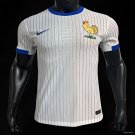 France Away White 2024 Player Authentic Soccer Football Futbol Jersey Kit