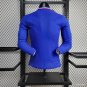 France Home Long Sleeve 2024 Player Authentic Soccer Football Futbol Jersey Kit