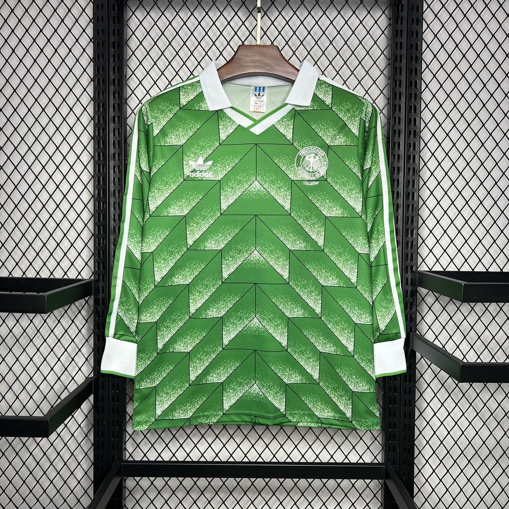 Germany Away Retro 1990 Long Sleeve Adult Soccer Football Jersey