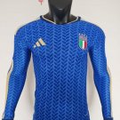 Italy Home Blue Long Sleeve 2026 Player Soccer Football