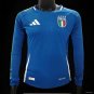 Italy Home Long Sleeve 2024 Player Authentic Soccer Football Futbol Jersey Kit