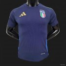 Italy Navy Special 2024 Player Authentic Soccer Football Futbol Jersey Kit