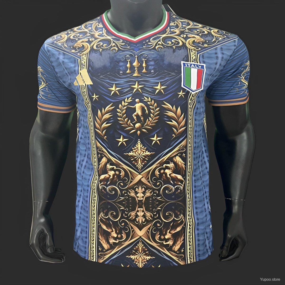 Italy Navy Special Pre-Match 2024 Soccer Football Futbol Adults Jersey