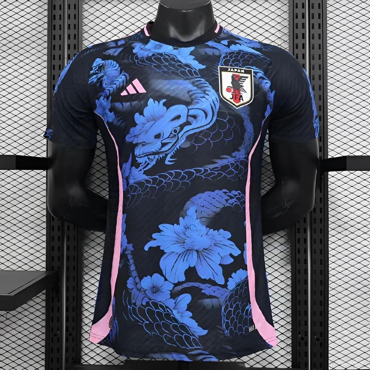 Japan Black_Blue Dragon Concept 2024 Player Authentic Soccer Football Futbol Jersey Kit