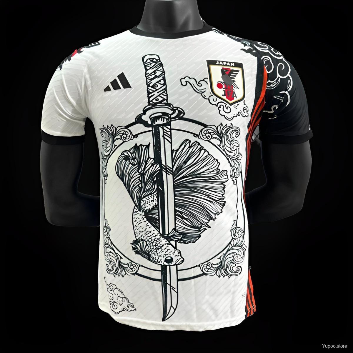 Japan White Special 2024 Player Authentic Soccer Football Futbol Jersey Kit
