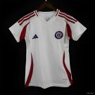 Chile Away White 2024 Women Football Futbol Soccer Jersey Shirt