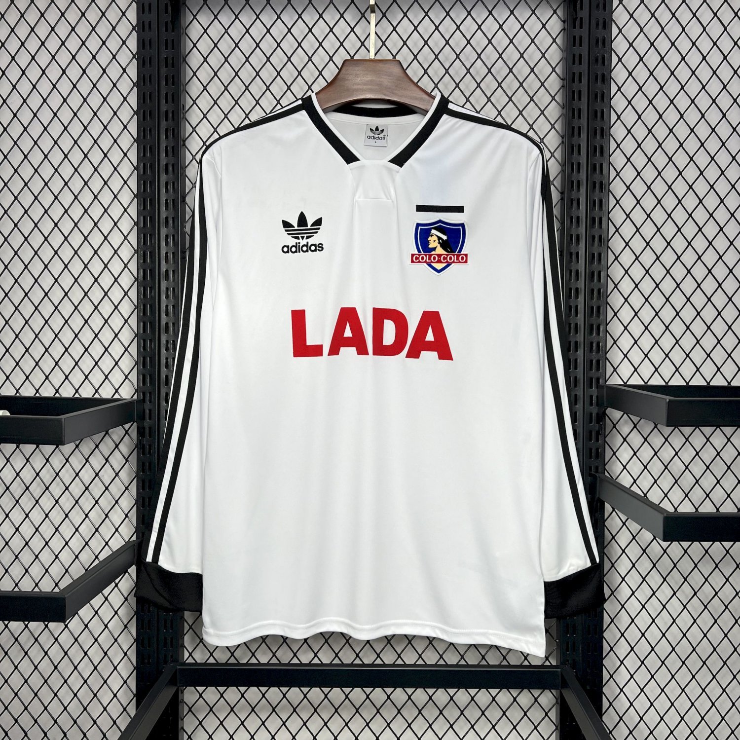 Colo Colo Home Retro 1991 Long Sleeve Adult Soccer Football Jersey