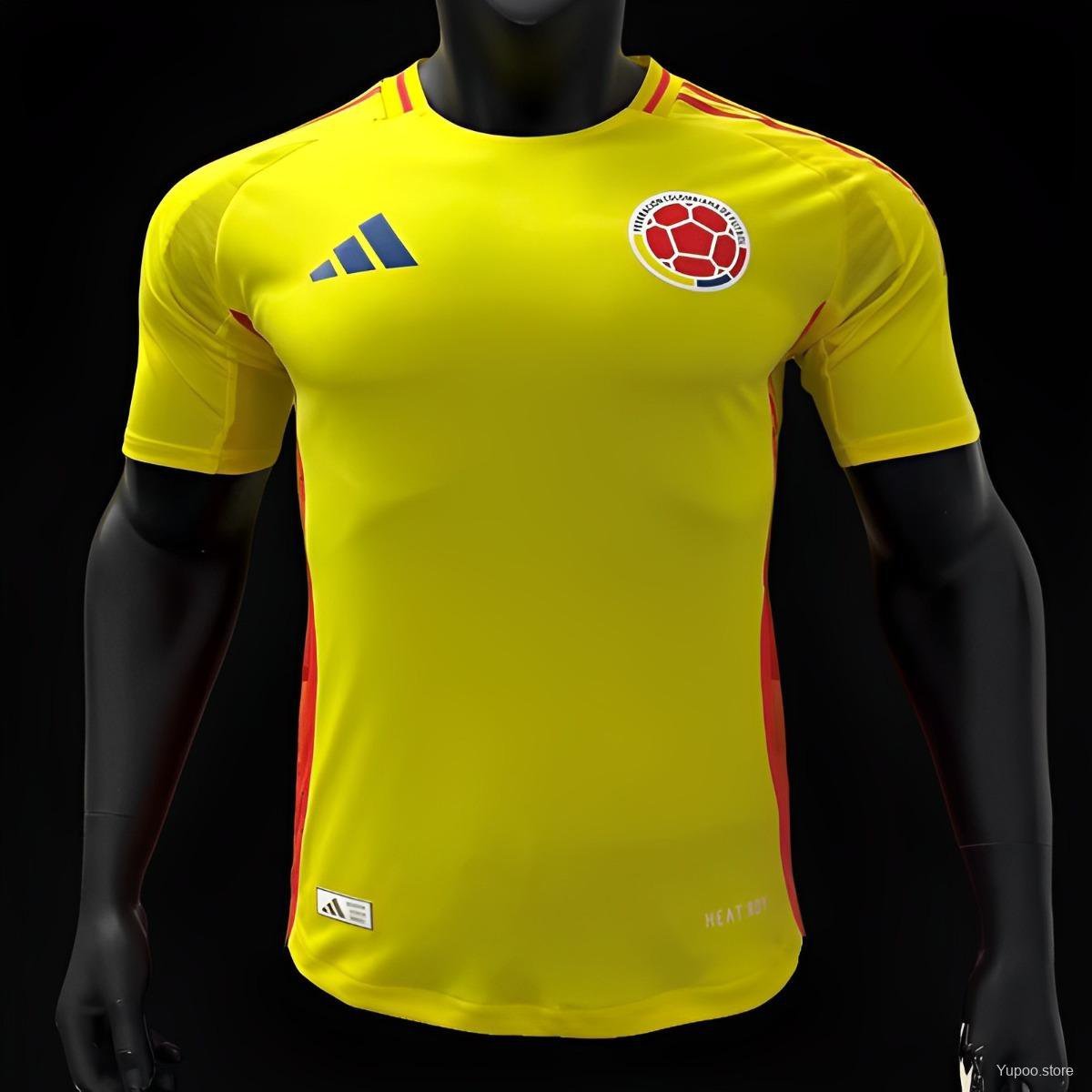Colombia Home 2024 Player Authentic Soccer Football Futbol Jersey Kit