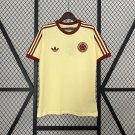 Colombia Yellow Casual Fan T-Shirt Retro 2024 Soccer Football Futbol Jersey Kit
