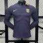 England Away Long Sleeve 2024 Player Authentic Soccer Football Futbol Jersey Kit