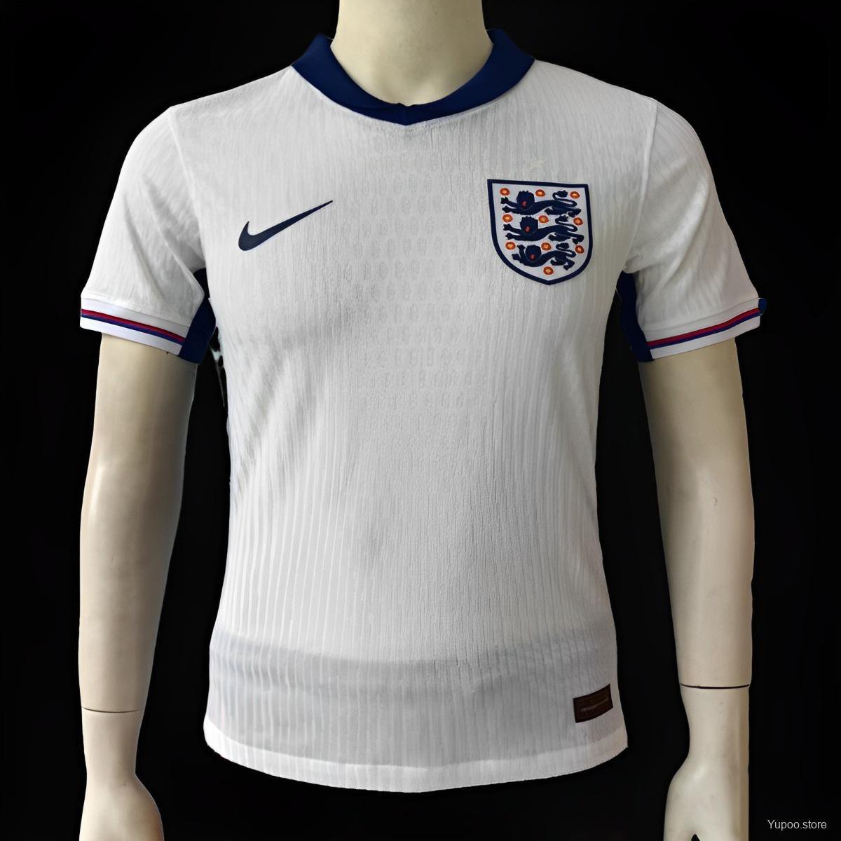 England Home 2024 Player Authentic Soccer Football Futbol Jersey Kit