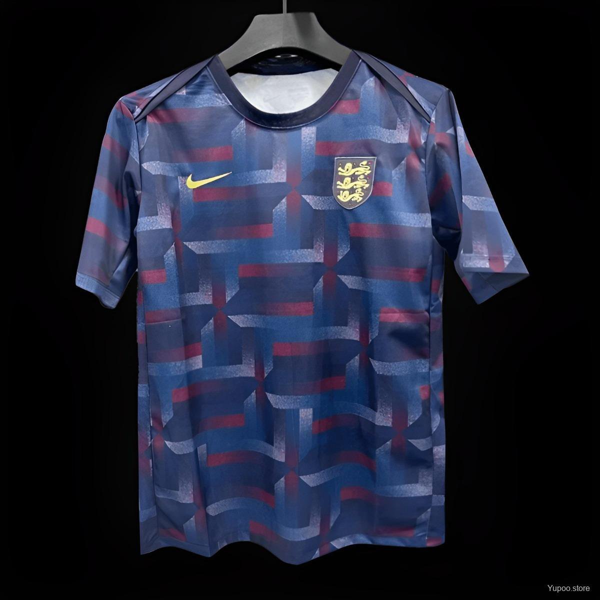 England Navy Grid Special Training 2024 Adult Soccer Football Jersey