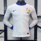 France Away Long Sleeve 2024 Player Authentic Soccer Football Futbol Jersey Kit